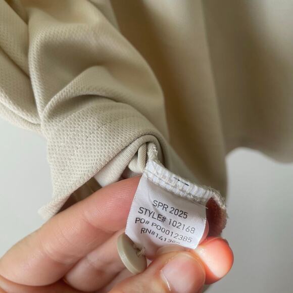 Rhône Men’s Regatta Piqué Performance Polo Short Sleeve Beige Sand color LARGE - Picture 9 of 9